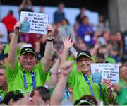 17 June 2023; Supporters of Team Ireland's Michelle Kenny, a member of Delta Centre, from Ballon, Carlow, during the World Special Olympic Games 2023 Opening Ceremony in the Olympiastadion Berlin, Germany. Photo by Ray McManus/Sportsfile