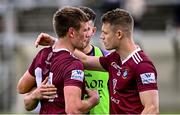 18 June 2023; John Heslin, left, and Shane Dempsey of Westmeath after their side's draw in the GAA Football All-Ireland Senior Championship Round 3 match between Tyrone and Westmeath at Kingspan Breffni in Cavan. Photo by Ramsey Cardy/Sportsfile