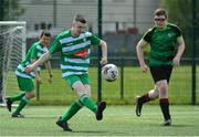 18 June 2023; Action from Evergreen FC, Kilkenny, against Derry Rovers, Offaly, during the Football For All National Blitz on the Sport Ireland Campus in Dublin. Photo by Seb Daly/Sportsfile