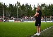 18 June 2023; Galway manager Padraic Joyce awaits a last minute free during the GAA Football All-Ireland Senior Championship Round 3 match between Galway and Armagh at Avant Money Páirc Seán Mac Diarmada in Carrick-on-Shannon, Leitrim. Photo by Harry Murphy/Sportsfile