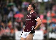18 June 2023; Paul Conroy of Galway reacts to kicking a wide during the GAA Football All-Ireland Senior Championship Round 3 match between Galway and Armagh at Avant Money Páirc Seán Mac Diarmada in Carrick-on-Shannon, Leitrim. Photo by Harry Murphy/Sportsfile