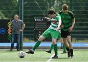18 June 2023; Action from Evergreen FC, Kilkenny, against Derry Rovers, Offaly, during the Football For All National Blitz on the Sport Ireland Campus in Dublin. Photo by Seb Daly/Sportsfile