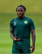 18 June 2023; Michael Obafemi during a Republic of Ireland training session at the FAI National Training Centre in Abbotstown, Dublin. Photo by Stephen McCarthy/Sportsfile