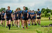 18 June 2023; Sean Carrabine, left, and Niall Murphy of Sligo return from their warm-up before the GAA Football All-Ireland Senior Championship Round 3 match between Dublin and Sligo at Kingspan Breffni in Cavan. Photo by Ramsey Cardy/Sportsfile