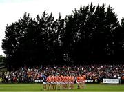 18 June 2023; Armagh players before the GAA Football All-Ireland Senior Championship Round 3 match between Galway and Armagh at Avant Money Páirc Seán Mac Diarmada in Carrick-on-Shannon, Leitrim. Photo by Harry Murphy/Sportsfile