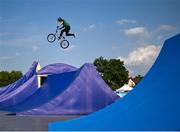 19 June 2023; Ryan Henderson of Ireland during a practice session at Krzeszowice BMX Park ahead of the European Games 2023 in Krakow, Poland. Photo by David Fitzgerald/Sportsfile