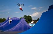 19 June 2023; Ernests Zebolds of Latvia during a practice session at Krzeszowice BMX Park ahead of the European Games 2023 in Krakow, Poland. Photo by David Fitzgerald/Sportsfile