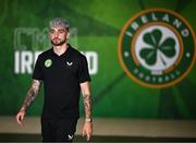 19 June 2023; Troy Parrott of Republic of Ireland before the UEFA EURO 2024 Championship qualifying group B match between Republic of Ireland and Gibraltar at the Aviva Stadium in Dublin. Photo by Stephen McCarthy/Sportsfile