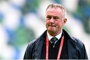 19 June 2023; Northern Ireland manager Michael O'Neill before the UEFA EURO 2024 Championship Qualifier match between Northern Ireland and Kazakhstan at National Stadium at Windsor Park in Belfast. Photo by Ramsey Cardy/Sportsfile