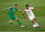 19 June 2023; Alan Browne of Republic of Ireland in action against Tjay De Barr of Gibraltar during the UEFA EURO 2024 Championship qualifying group B match between Republic of Ireland and Gibraltar at the Aviva Stadium in Dublin. Photo by Michael P Ryan/Sportsfile