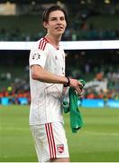 19 June 2023; Louie Annesley of Gibraltar after the UEFA EURO 2024 Championship qualifying group B match between Republic of Ireland and Gibraltar at the Aviva Stadium in Dublin. Photo by Michael P Ryan/Sportsfile