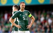 19 June 2023; Jonny Evans of Northern Ireland during the UEFA EURO 2024 Championship Qualifier match between Northern Ireland and Kazakhstan at National Stadium at Windsor Park in Belfast. Photo by Ramsey Cardy/Sportsfile