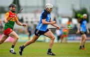 17 June 2023; Darragh Power of Dublin in action against Richard Coady of Carlow during the GAA Hurling All-Ireland Senior Championship Preliminary Quarter Final match between Carlow and Dublin at Netwatch Cullen Park in Carlow. Photo by Sam Barnes/Sportsfile