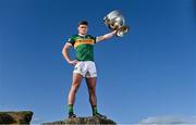 20 June 2023; Gavin White of Kerry poses for a portrait with the Sam Maguire cup at the 2023 GAA Football All-Ireland Series national launch in Howth, Dublin. Photo by Brendan Moran/Sportsfile