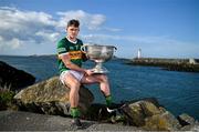 20 June 2023; Gavin White of Kerry poses for a portrait with the Sam Maguire cup at the 2023 GAA Football All-Ireland Series national launch in Howth, Dublin. Photo by Brendan Moran/Sportsfile
