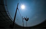 20 June 2023; Michael Bowler of Ireland in action in the pole vault at the Silesian Stadium during the European Games 2023 in Chorzow, Poland. Photo by David Fitzgerald/Sportsfile