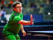 20 June 2023; Team Ireland's Sean Sammon, a member of Castlebar Special Olympics Club, from Castlebar, Mayo, during the Mixed Doubles Table Tennis Qualifiers on day four of the World Special Olympic Games 2023 at the Messe Berlin in Berlin, Germany. Photo by Ray McManus/Sportsfile