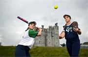 20 June 2023; Ireland Softball players Jenna Devens, left, and Sydney Horton pictured at Bremore Castle for the launch of Women's Softball World Cup, which takes place in Balbriggan, Dublin, from July 11th - 15th. Photo by Harry Murphy/Sportsfile