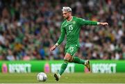 19 June 2023; Troy Parrott of Republic of Ireland during the UEFA EURO 2024 Championship qualifying group B match between Republic of Ireland and Gibraltar at the Aviva Stadium in Dublin. Photo by Stephen McCarthy/Sportsfile
