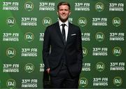 20 June 2023; Nathan Collins on his arrival to the FAI 33rd International Awards at Mansion House in Dublin. Photo by Stephen McCarthy/Sportsfile