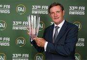 20 June 2023; Hall of Fame award winner Kevin Moran during the FAI 33rd International Awards at Mansion House in Dublin. Photo by Stephen McCarthy/Sportsfile