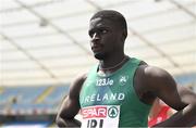 20 June 2023; Israel Olatunde of Ireland after the Men's 100m at the Silesian Stadium during the European Games 2023 in Chorzow, Poland. Photo by Tyler Miller/Sportsfile