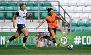 21 June 2023; Katie McCabe and Saoirse Noonan, left, during a Republic of Ireland women training session at Tallaght Stadium in Dublin. Photo by Stephen McCarthy/Sportsfile