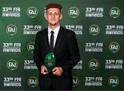 20 June 2023; Men’s U18 Player of the Year award winner Sam Curtis during the FAI 33rd International Awards media event at Mansion House in Dublin. Photo by Stephen McCarthy/Sportsfile