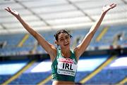 22 June 2023; Sophie O'Sullivan of Ireland celebrates after winning the womens 1500m at the Silesian Stadium during the European Games 2023 in Chorzow, Poland. Photo by David Fitzgerald/Sportsfile