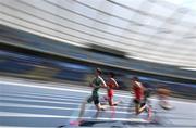 22 June 2023; Fearghal Curtin of Ireland, left, in action in the 5000m at the Silesian Stadium during the European Games 2023 in Chorzow, Poland. Photo by David Fitzgerald/Sportsfile