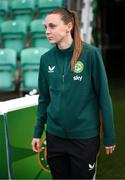 22 June 2023; Republic of Ireland goalkeeper Megan Walsh walks the pitch before the women's international friendly match between Republic of Ireland and Zambia at Tallaght Stadium in Dublin. Photo by Stephen McCarthy/Sportsfile
