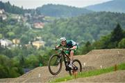 23 June 2023; Christopher McGlinchey of Ireland in action on the Cycling Mountain Bike course at the Krynica-Zdrój Hill Park during the European Games 2023 in Poland. Photo by David Fitzgerald/Sportsfile