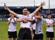 23 June 2023; Patrick Hoban of Dundalk celebrates with teammates after their side's victory in the SSE Airtricity Men's Premier Division match between Drogheda United and Dundalk at Weaver's Park in Drogheda, Louth. Photo by Piaras Ó Mídheach/Sportsfile