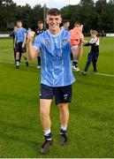23 June 2023; Michael Gallagher of UCD celebrates after the SSE Airtricity Men's Premier Division match between UCD and Sligo Rovers at UCD Bowl in Dublin. Photo by Stephen Marken/Sportsfile
