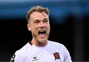 23 June 2023; Greg Sloggett of Dundalk celebrates after his side's victory in during the SSE Airtricity Men's Premier Division match between Drogheda United and Dundalk at Weaver's Park in Drogheda, Louth. Photo by Piaras Ó Mídheach/Sportsfile