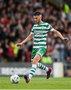 23 June 2023; Dylan Watts of Shamrock Rovers during the SSE Airtricity Men's Premier Division match between Bohemians and Shamrock Rovers at Dalymount Park in Dublin. Photo by Seb Daly/Sportsfile