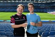 24 June 2023; Ciaran Murphy, left, and Dylan Melody from Na Gaeil Aeracha GAA Club during a Gaelic Games Pride Breakfast at Croke Park, celebrating inclusive Gaelic Games, hosted by the GPA, LGFA, Camogie & GAA. Over 100 inter-county and club players gathered together at Croke Park ahead of the Dublin Pride Parade. Photo by Stephen McCarthy/Sportsfile