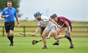 24 June 2023; Connla Atkins of St Mary's Athenry, Galway, in action against Sean Hurley of Raheny, Dublin, during the John West Féile na nGael National Camogie and Hurling Finals 2023 at the Connacht GAA Centre in Bekan, Mayo. Eighty club sides took part in the national finals across seven venues in Connacht. Sponsored for the eighth time by John West, it is one of the biggest underage sporting events on the continent. Photo by Sam Barnes/Sportsfile
