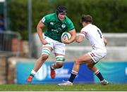 24 June 2023; Ruadhan Quinn of Ireland attempts to get past Charlie Bracken of England during the U20 Rugby World Cup match between England and Ireland at Paarl Gymnasium in Paarl, South Africa. Photo by Shaun Roy/Sportsfile