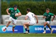 24 June 2023; Ruadhan Quinn of Ireland attempts to get past Charlie Bracken of England during the U20 Rugby World Cup match between England and Ireland at Paarl Gymnasium in Paarl, South Africa. Photo by Shaun Roy/Sportsfile