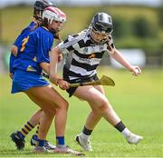 24 June 2023; Leah Forde of Turloughmore in action against Olivia Dacry of Newmarket on Fergus during the John West Féile na nGael at Connacht GAA Centre of Excellence in Bekan, Mayo. Photo by Stephen Marken/Sportsfile