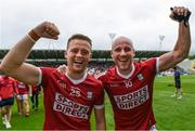 24 June 2023; Steven Sherlock and Brian O’Driscoll of Cork celebrate after the GAA Football All-Ireland Senior Championship Preliminary Quarter Final match between Cork and Roscommon at Páirc Uí Chaoimh in Cork. Photo by Tom Beary/Sportsfile