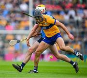 24 June 2023; Cathal Malone of Clare in action against Mark Grogan of Dublin during the GAA Hurling All-Ireland Senior Championship Quarter Final match between Clare and Dublin at TUS Gaelic Grounds in Limerick. Photo by Ray McManus/Sportsfile