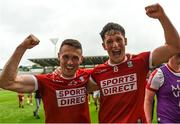24 June 2023; John O’Rourke and Colm O’Callaghan of Cork celebrate after the GAA Football All-Ireland Senior Championship Preliminary Quarter Final match between Cork and Roscommon at Páirc Uí Chaoimh in Cork. Photo by Tom Beary/Sportsfile
