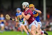 24 June 2023; Darren Morrissey of Galway in action against Mark Kehoe of Tipperary during the GAA Hurling All-Ireland Senior Championship Quarter Final match between Galway and Tipperary at TUS Gaelic Grounds in Limerick. Photo by Ray McManus/Sportsfile
