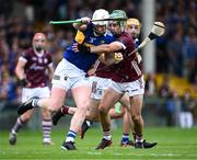24 June 2023; Michael Breen of Tipperary in action against Evan Niland of Galway during the GAA Hurling All-Ireland Senior Championship Quarter Final match between Galway and Tipperary at TUS Gaelic Grounds in Limerick. Photo by Piaras Ó Mídheach/Sportsfile