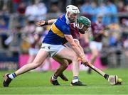 24 June 2023; Evan Niland of Galway in action against Eoghan Connolly of Tipperary during the GAA Hurling All-Ireland Senior Championship Quarter Final match between Galway and Tipperary at TUS Gaelic Grounds in Limerick. Photo by Piaras Ó Mídheach/Sportsfile