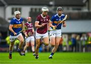 24 June 2023; Daithí Burke of Galway in action against Gearóid O'Connor and Johnny Ryan of Tipperary, left, during the GAA Hurling All-Ireland Senior Championship Quarter Final match between Galway and Tipperary at TUS Gaelic Grounds in Limerick. Photo by Ray McManus/Sportsfile