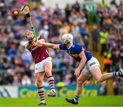 24 June 2023; Conor Whelan of Galway is tackled by Michael Breen of Tipperary during the GAA Hurling All-Ireland Senior Championship Quarter Final match between Galway and Tipperary at TUS Gaelic Grounds in Limerick. Photo by Ray McManus/Sportsfile
