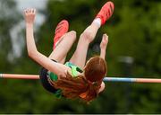 24 June 2023; Sium Quinn, from St Colmcilles CS Knocklyon, Leinster, who won the Girls High Jump during the 123.ie Tailteann School’s Interprovincial Games at the SETU Campus in Carlow. Photo by Matt Browne/Sportsfile